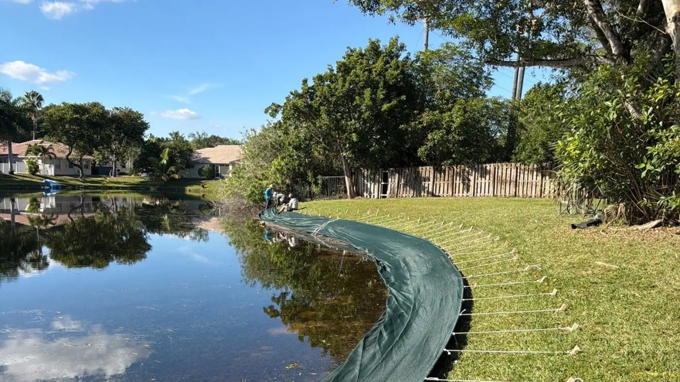 A finished stretch of bank